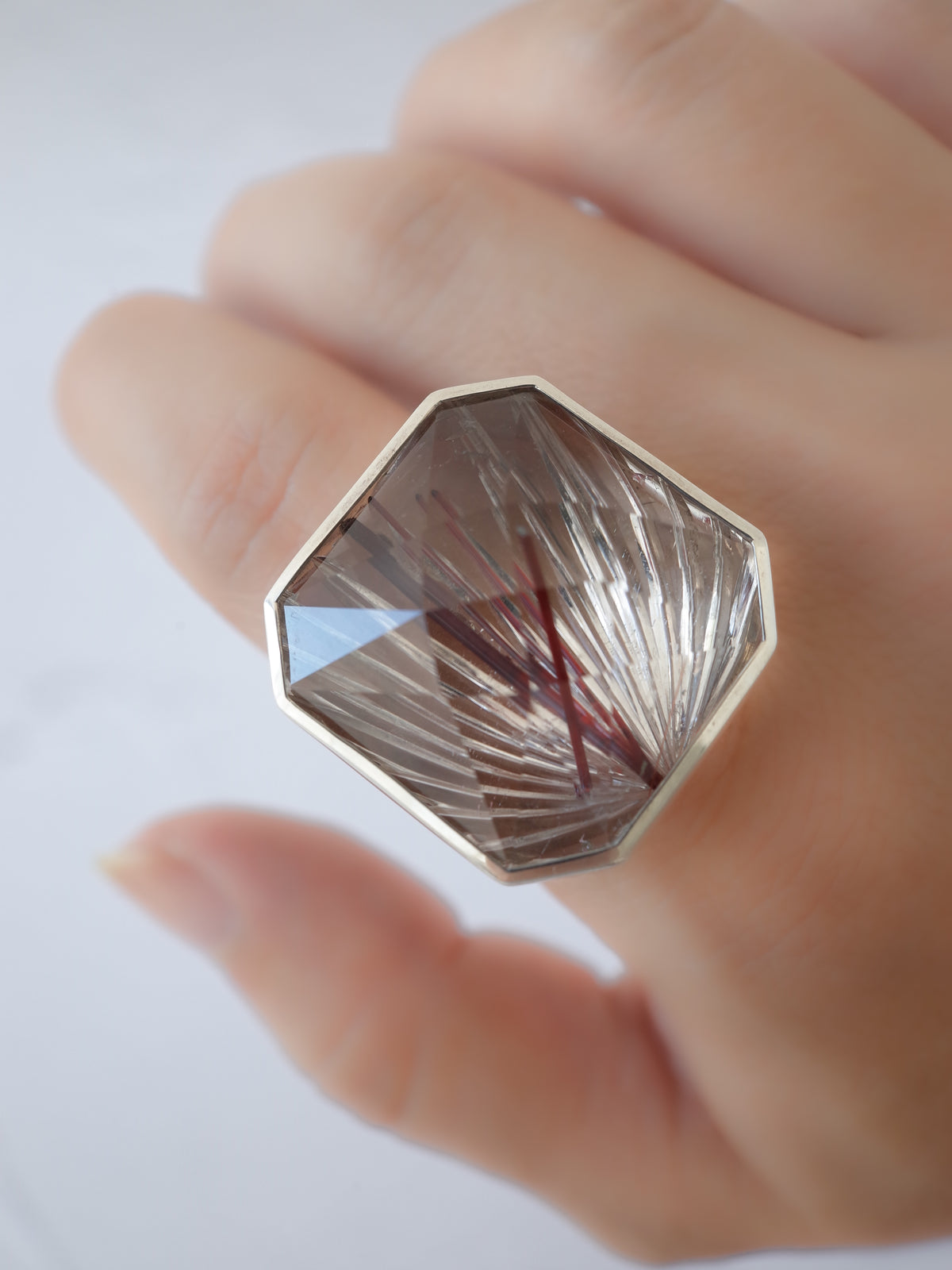 KIRIKO Red Rutilated Quartz Ring