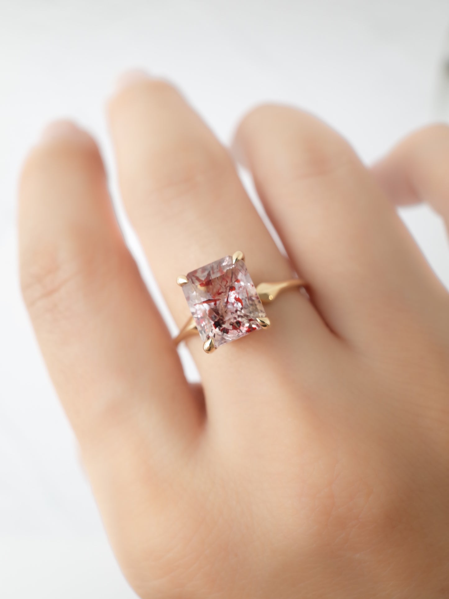 Lepidocrocite in Quartz Ring