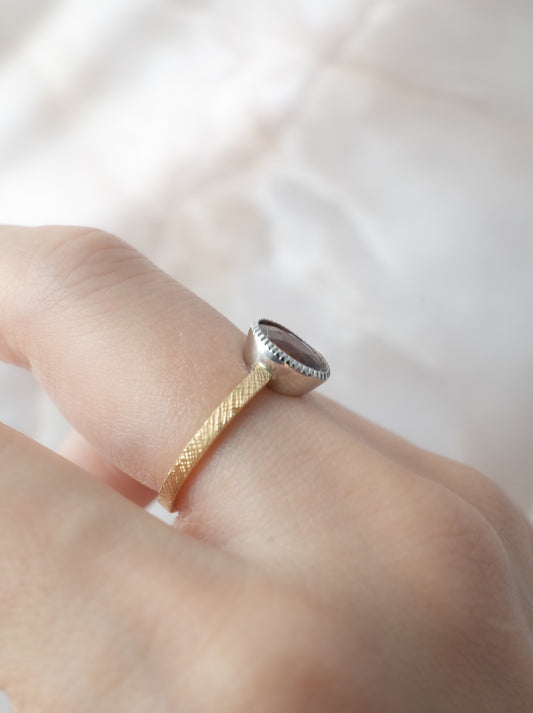 Bi-colour Zircon Ring