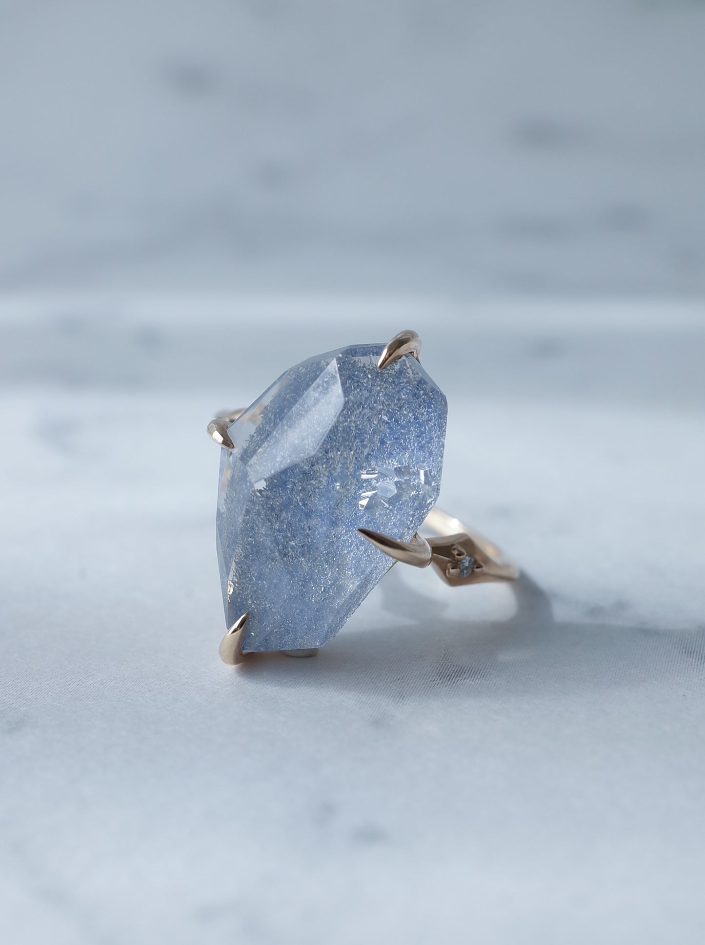 Dumorutierite in Quartz Ring cut by CANNA - 3