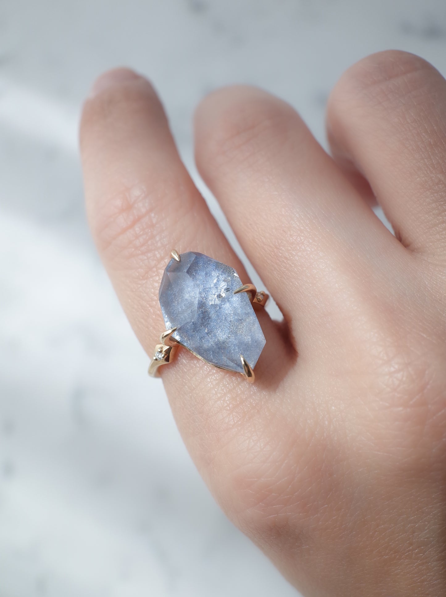 Dumorutierite in Quartz Ring cut by CANNA - 3