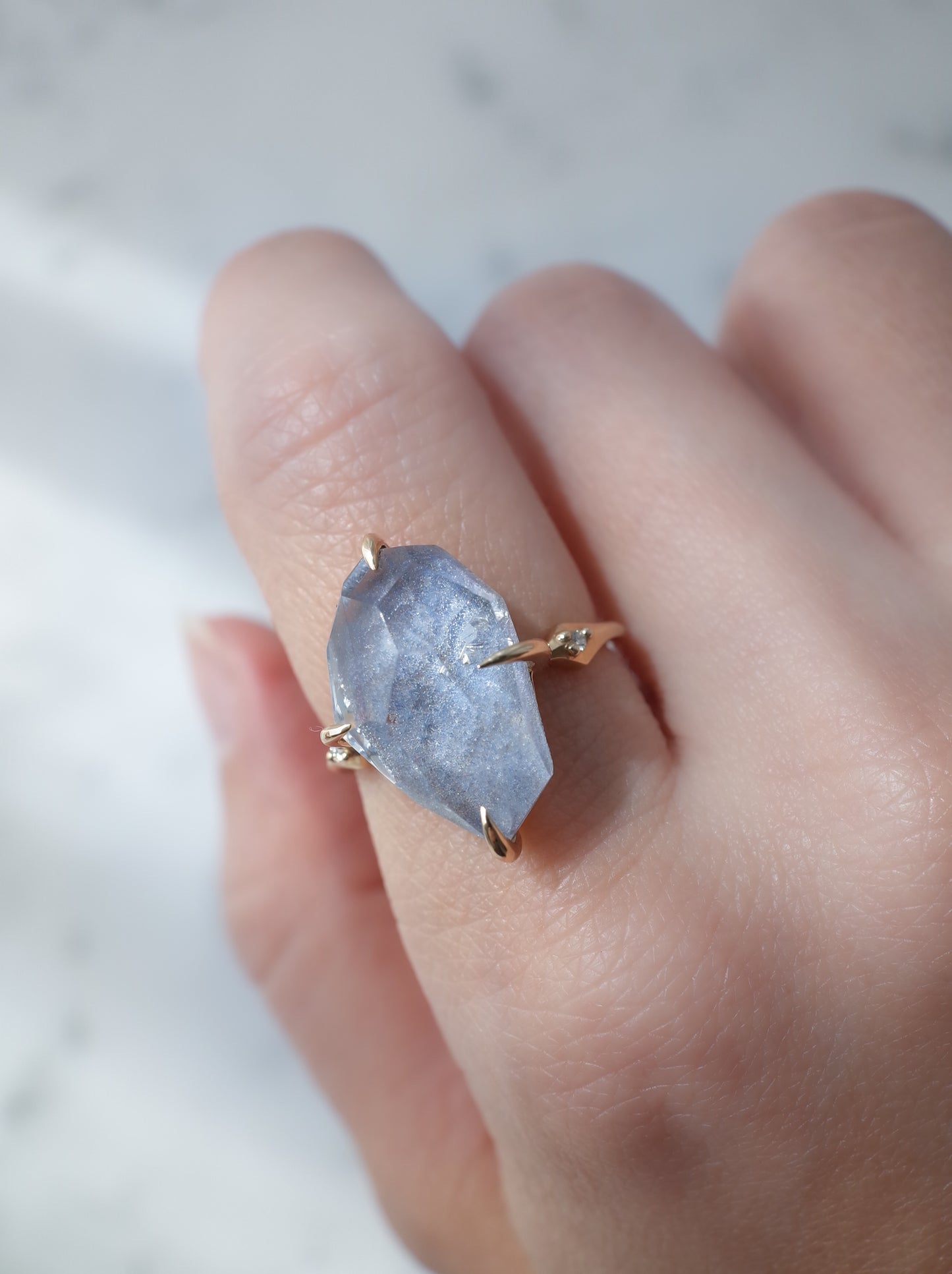 Dumorutierite in Quartz Ring cut by CANNA - 3