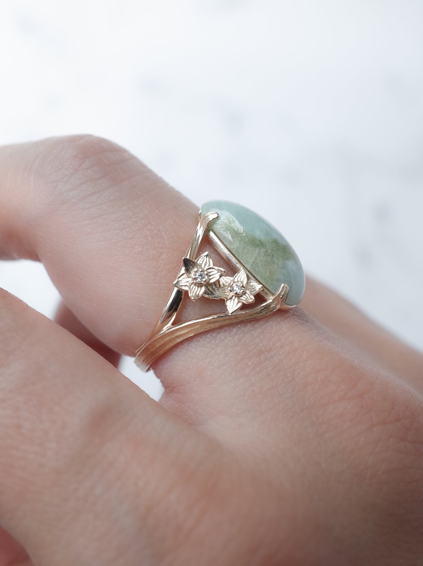 ITOIGAWA Jadeite  DAFFODIL Ring