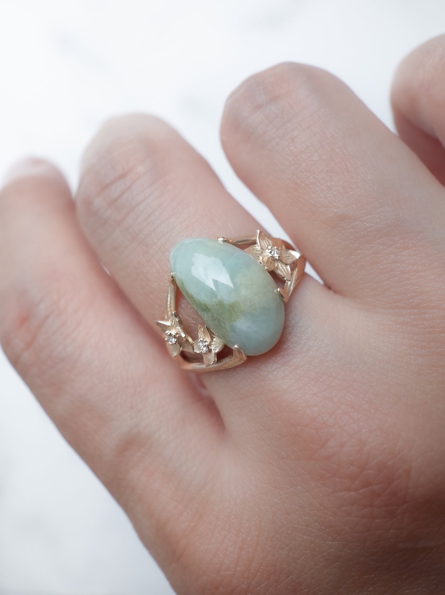 ITOIGAWA Jadeite  DAFFODIL Ring