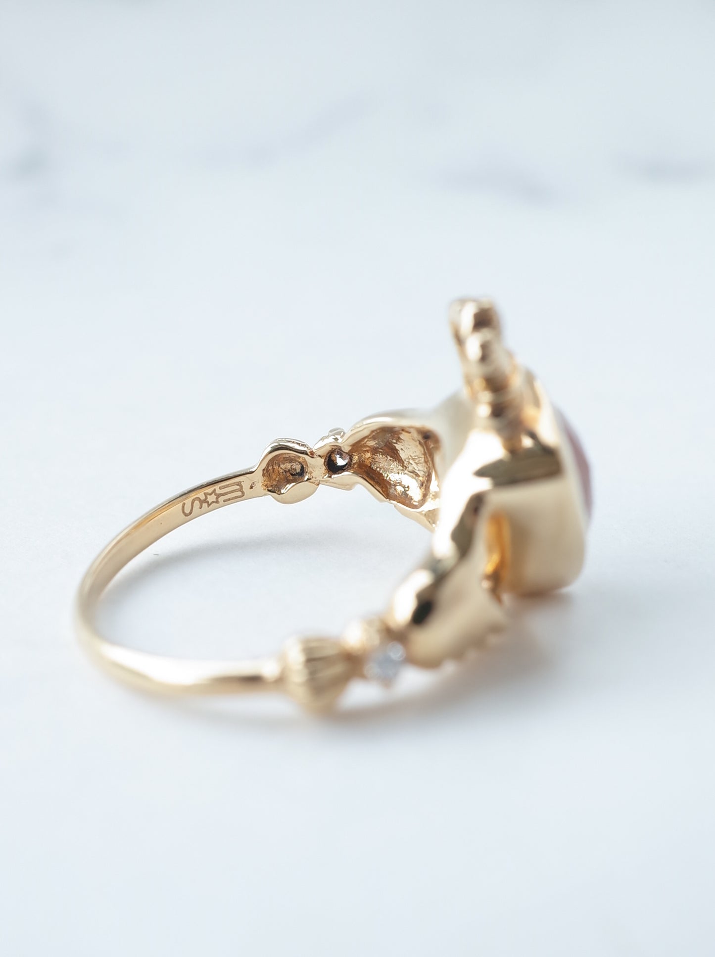 Oregon Sunstone Claddagh Ring