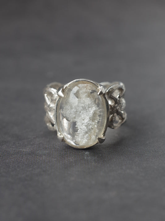 White Garden Quartz ARAN Ring - 5