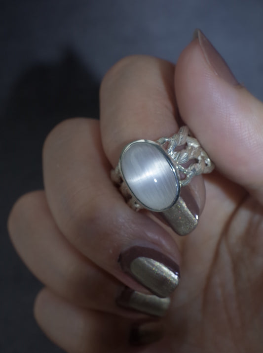 Cat's Eye Topaz ARAN Ring - 7