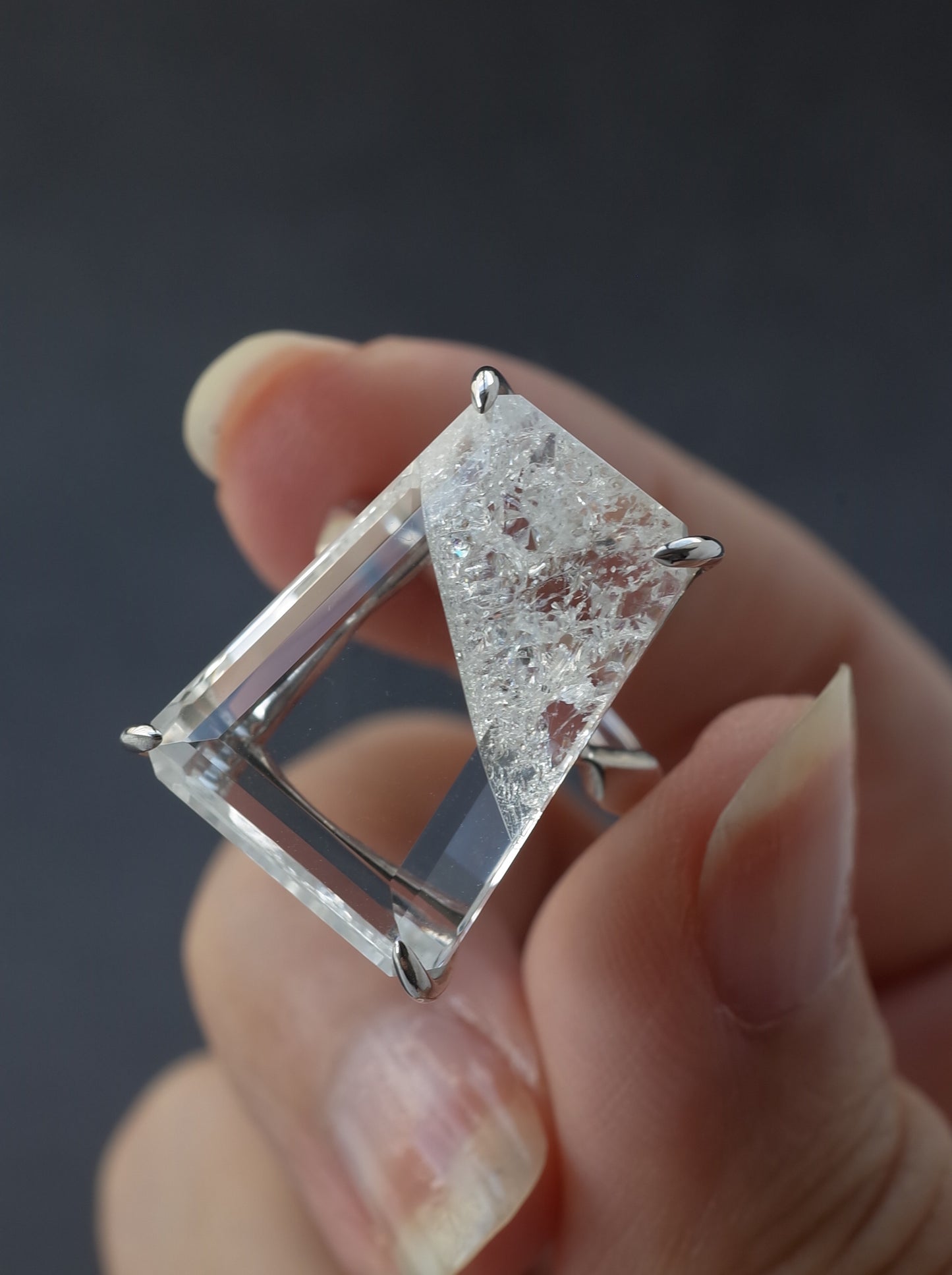 Crash Quartz Ring   / cut by CANNA
