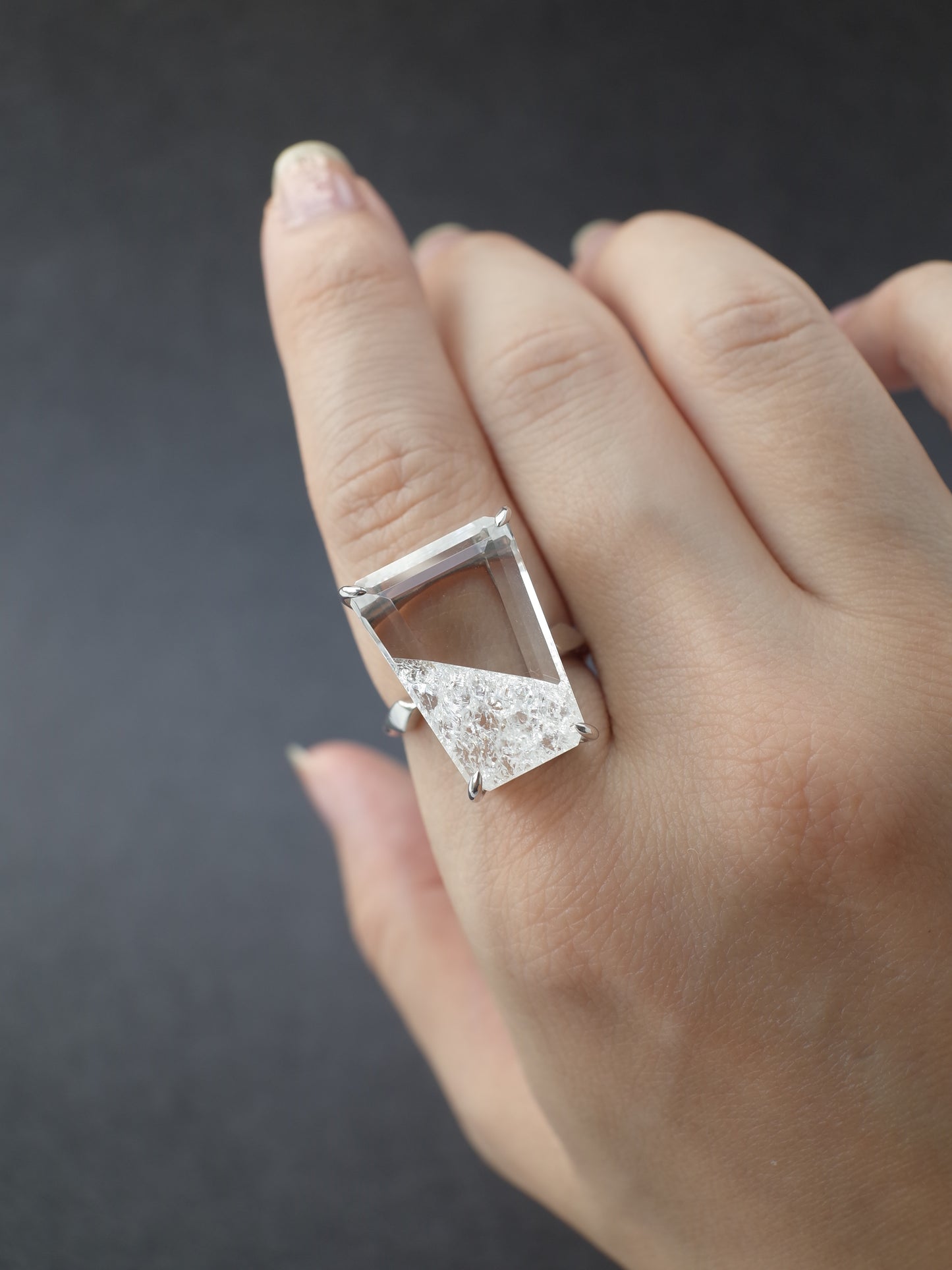 Crash Quartz Ring   / cut by CANNA