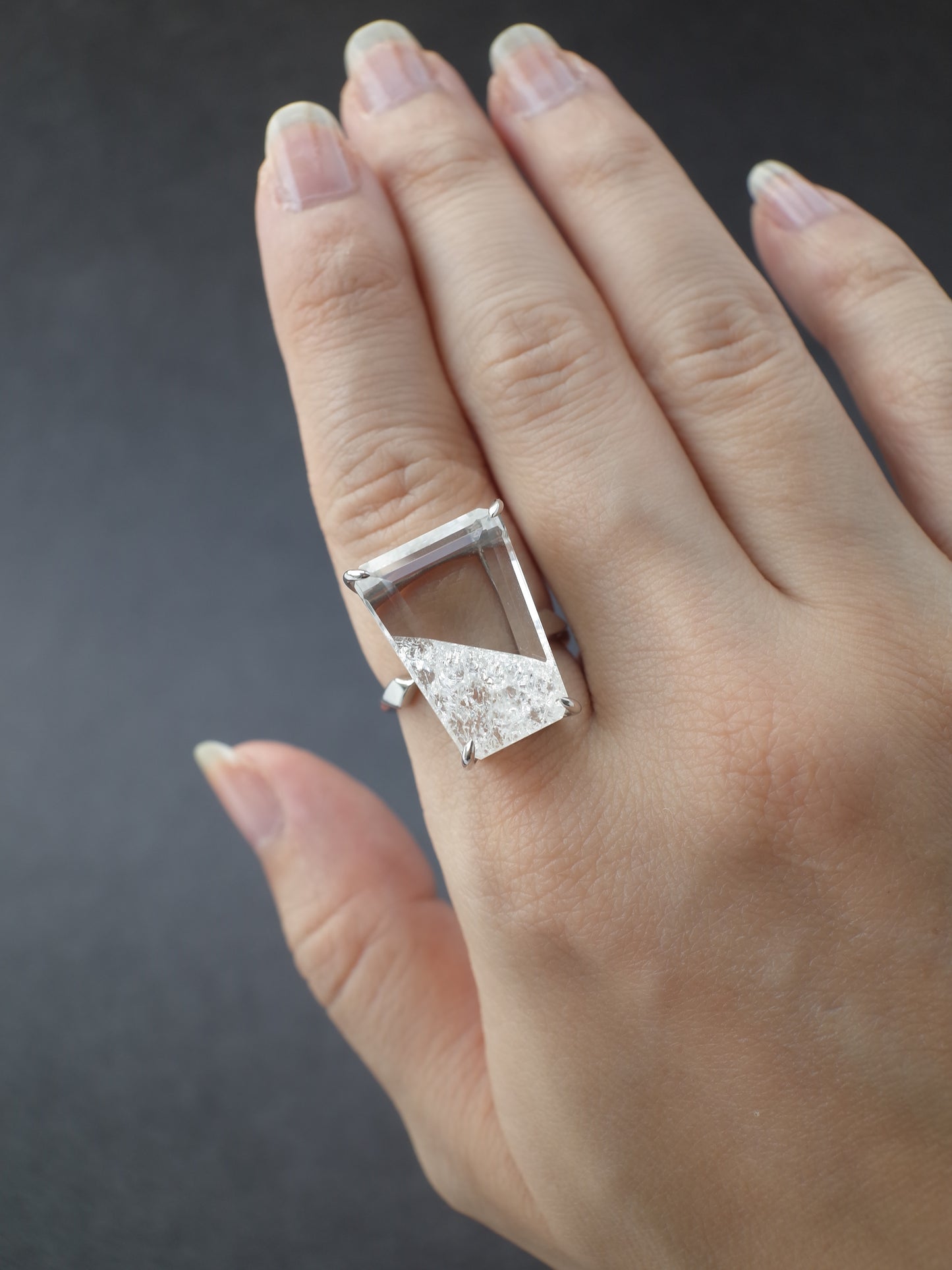 Crash Quartz Ring   / cut by CANNA