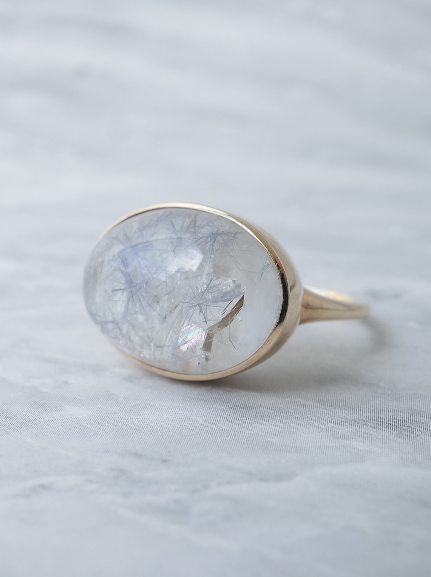 Dumorutierite in Quartz Ring - a4