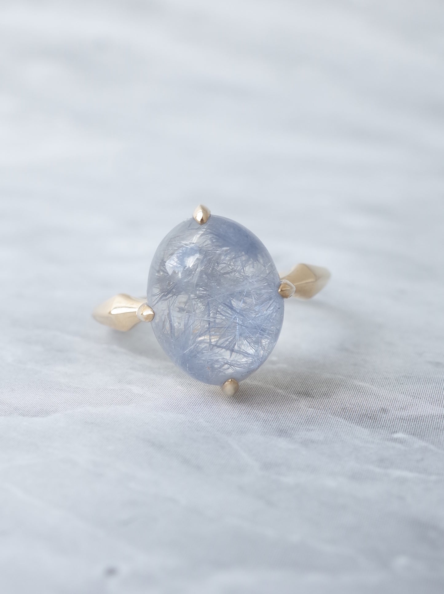 Dumorutierite in Quartz Ring - a3