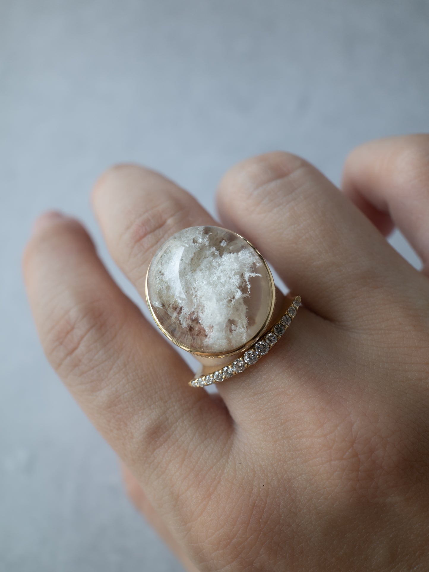 White Garden Quartz Hawaiian Ring