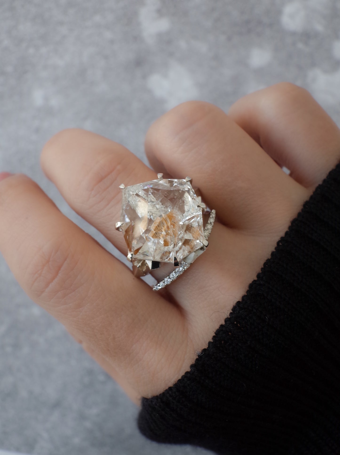 Quartz in Quartz CRYSTALLIZE Ring - 3 / cut by CANNA