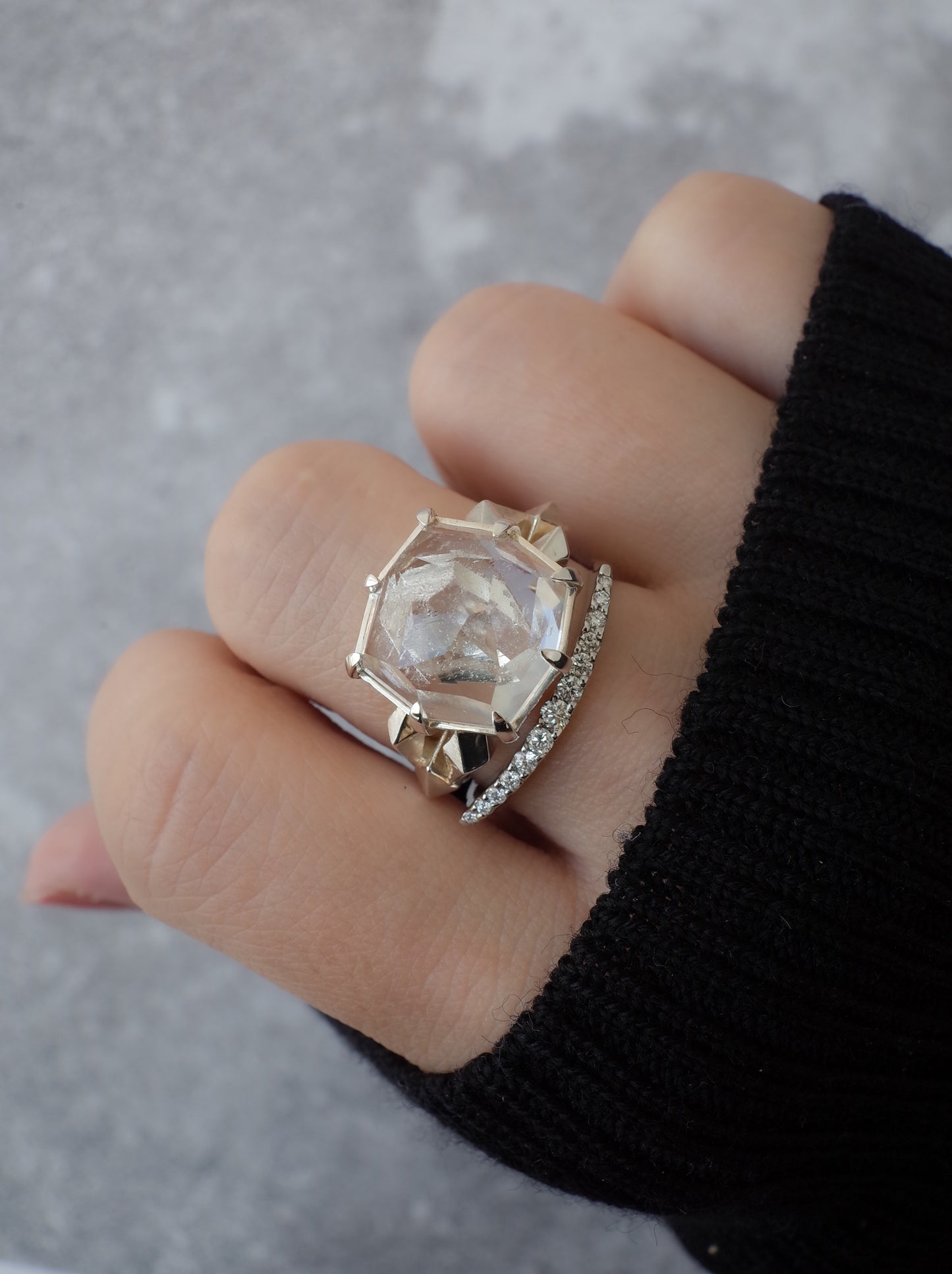 Quartz in Quartz CRYSTALLIZE Ring - 2 / cut by CANNA