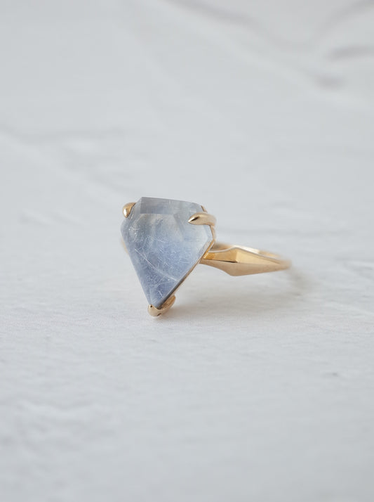 Dumortierite in Quartz Ring - 1