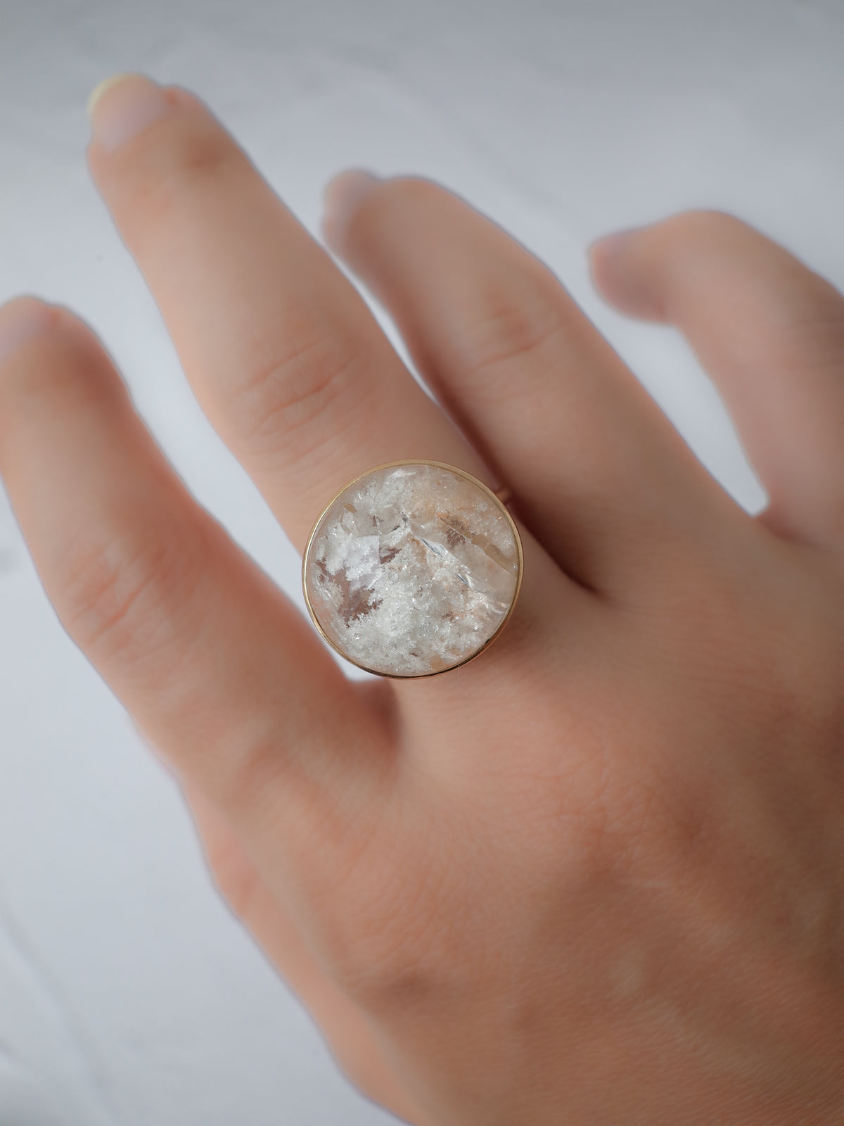 Quartz in White Garden Quartz Ring - 2