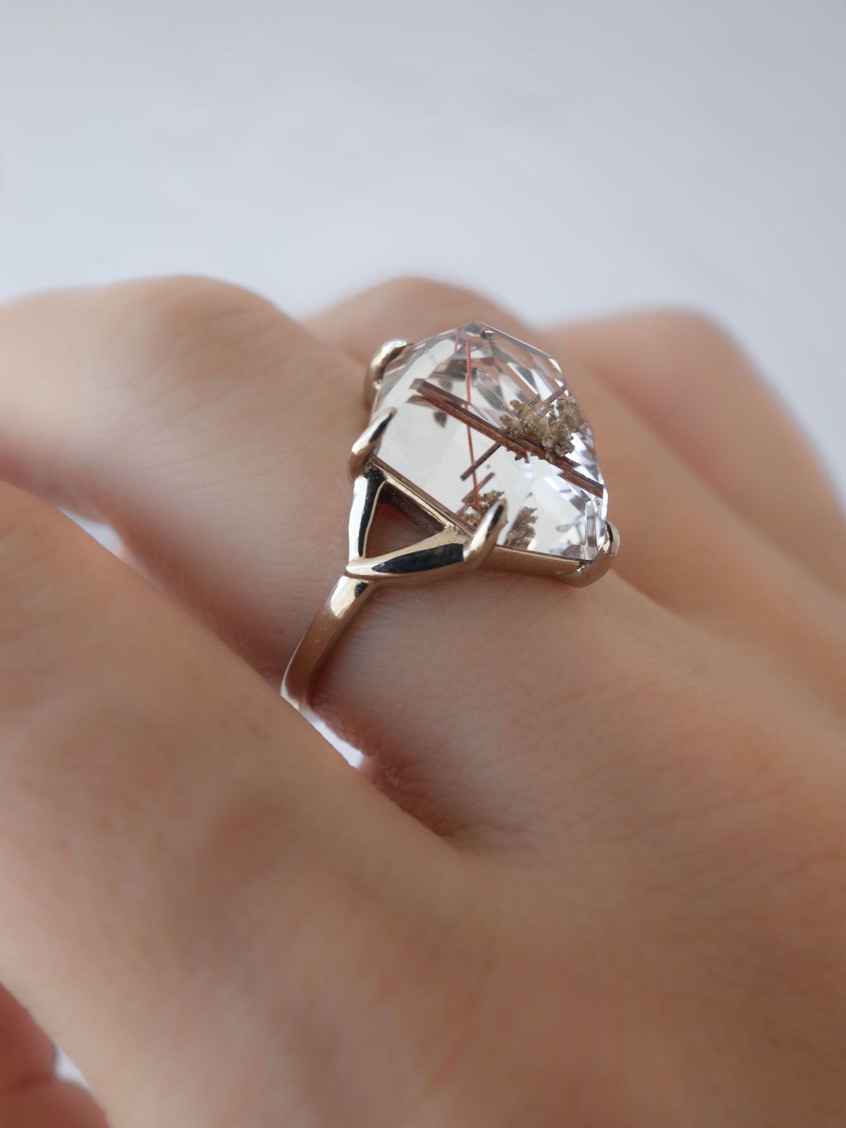 Red Rutilated Quartz Ring / cut by CANNA