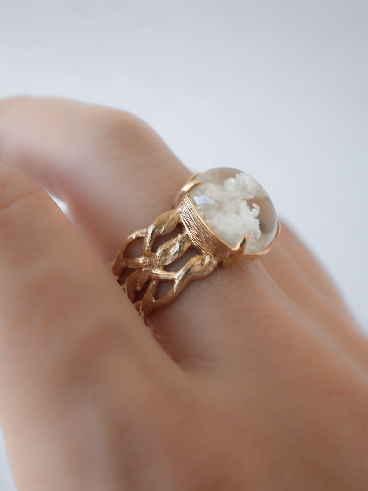White Garden Quartz ARAN Ring - 1