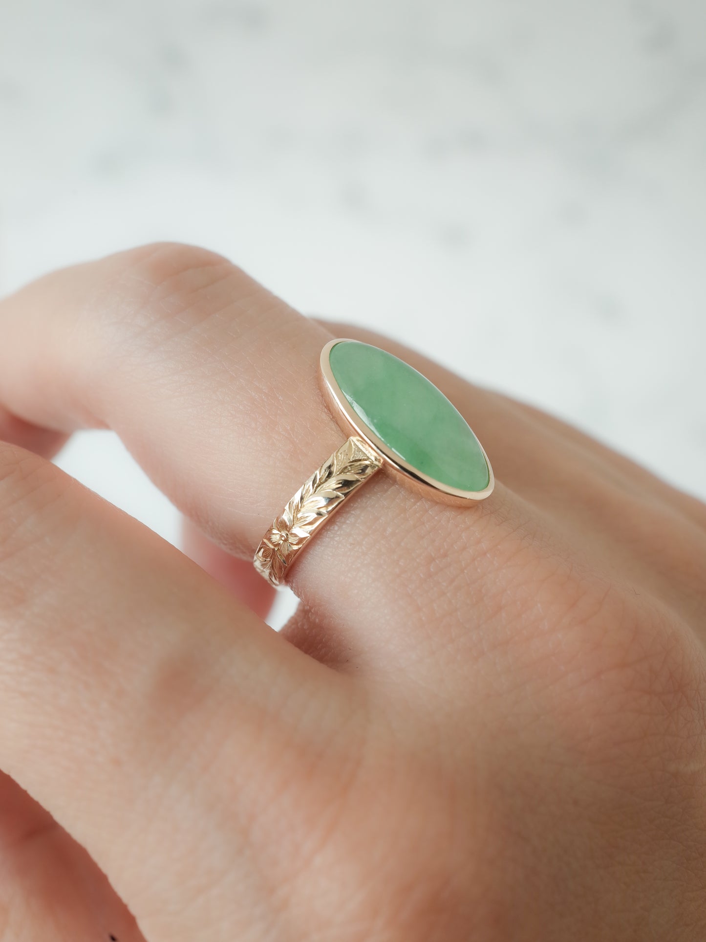 ITOIGAWA Jadeite Hawaiian Ring / Green-1