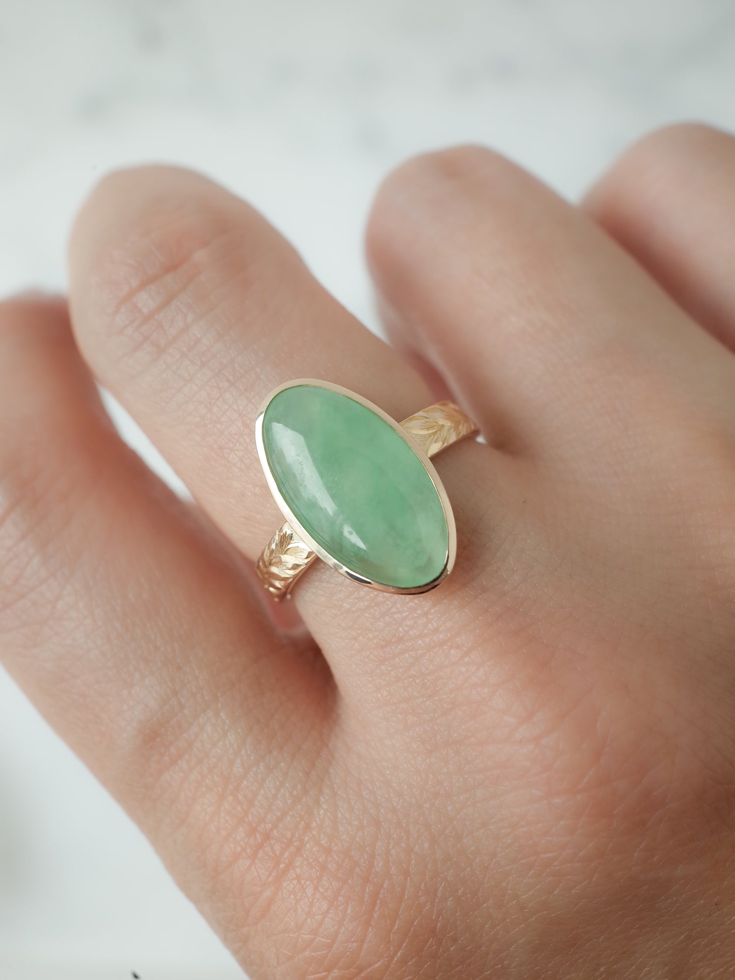ITOIGAWA Jadeite Hawaiian Ring / Green-1