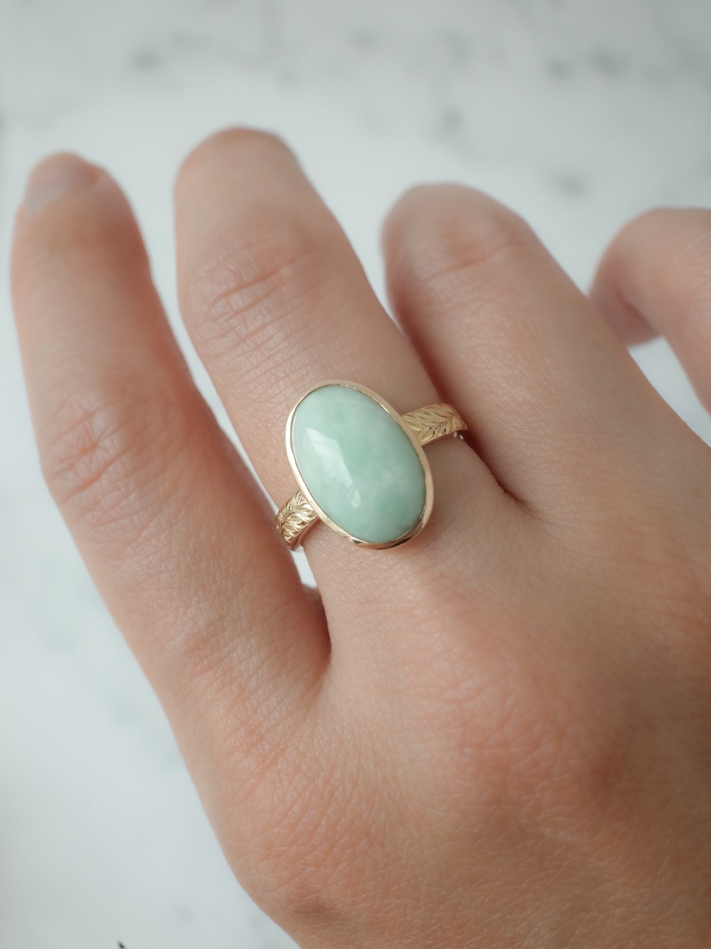 ITOIGAWA Jadeite Hawaiian Ring / Green-3