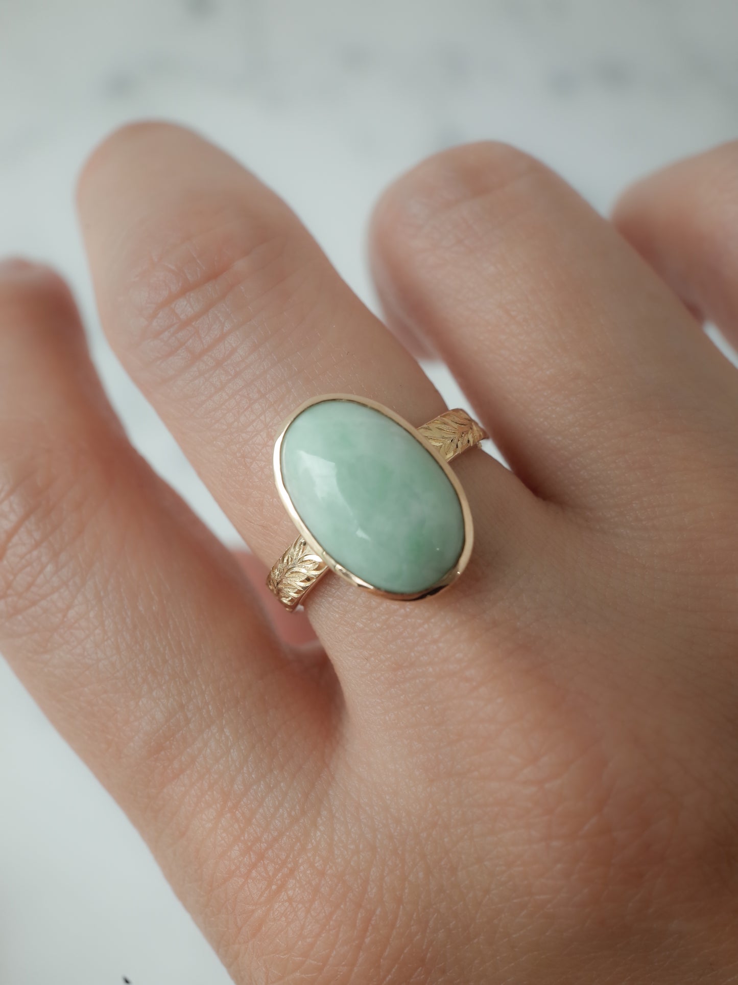 ITOIGAWA Jadeite Hawaiian Ring / Green-3