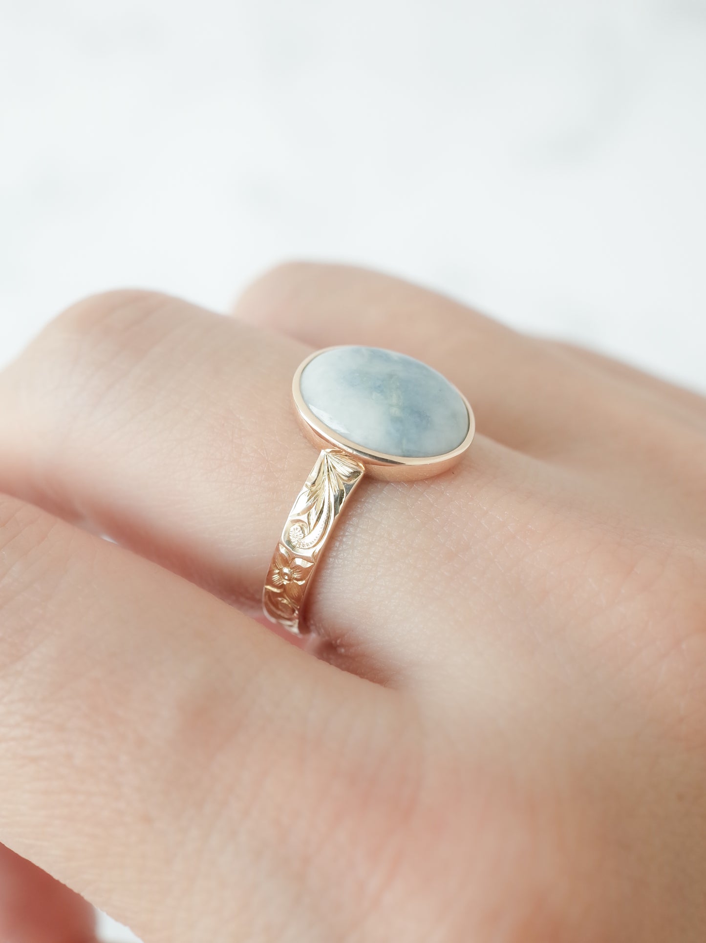 ITOIGAWA Jadeite Hawaiian Ring / Blue-1