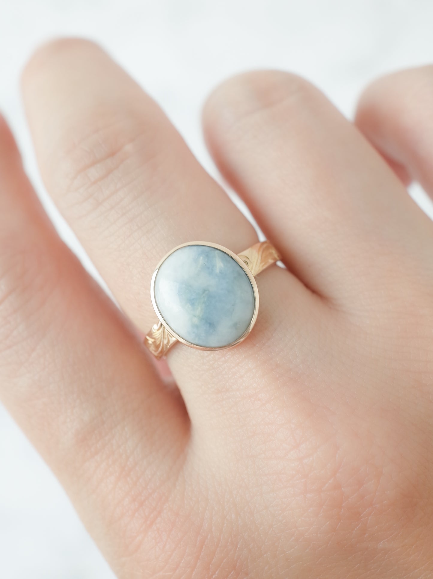 ITOIGAWA Jadeite Hawaiian Ring / Blue-1