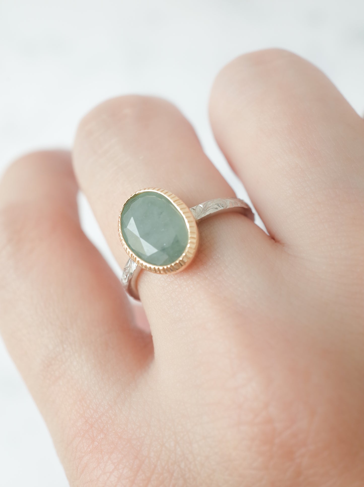 ITOIGAWA Jadeite Hawaiian Ring / Green-5