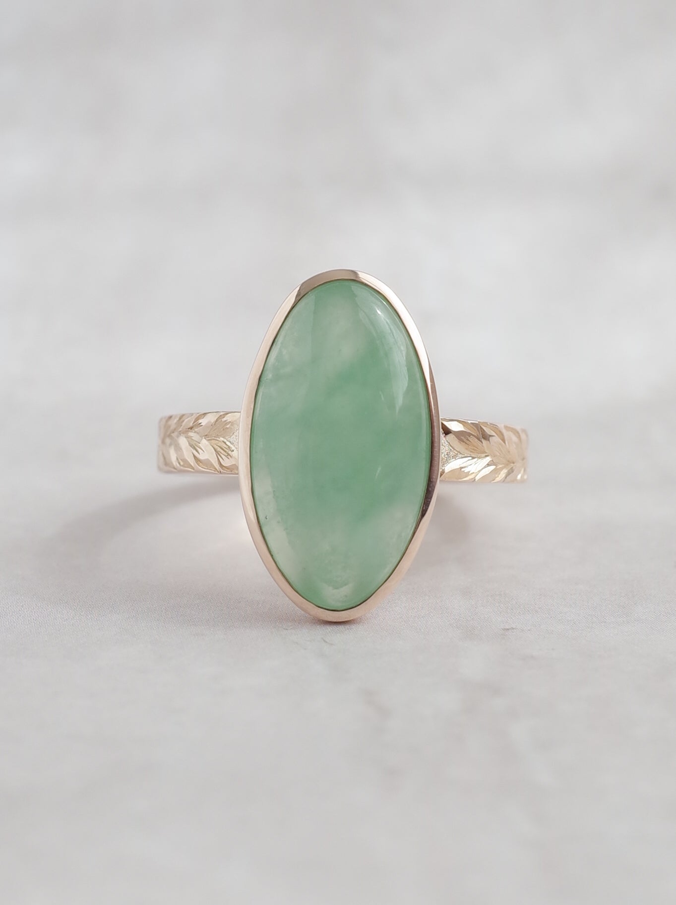 ITOIGAWA Jadeite Hawaiian Ring / Green-1