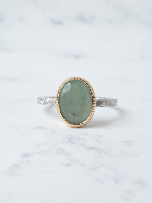 ITOIGAWA Jadeite Hawaiian Ring / Green-5