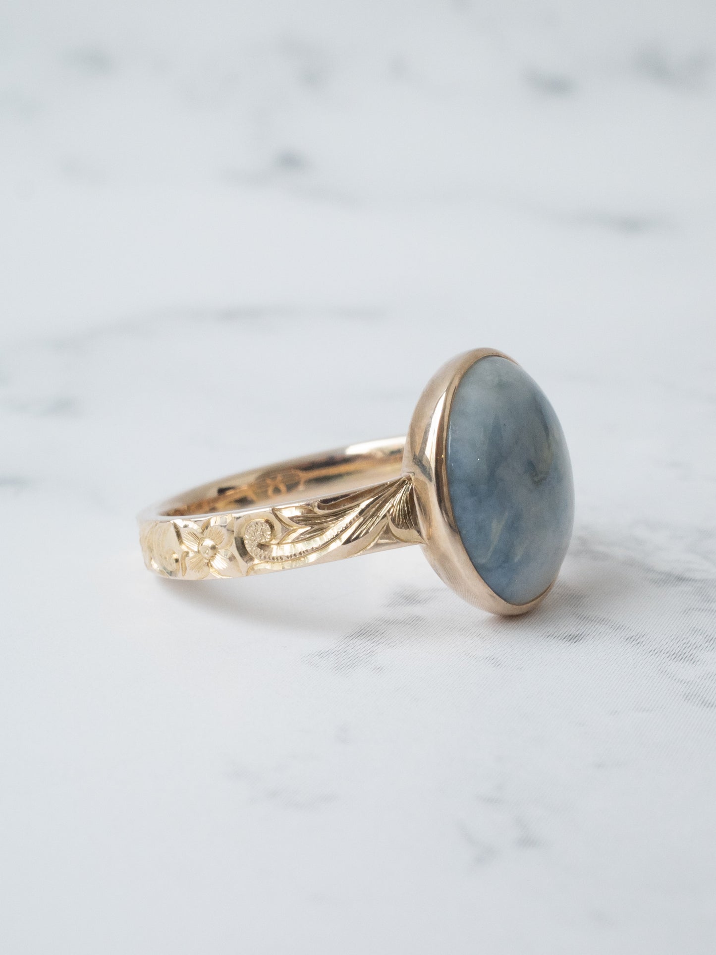 ITOIGAWA Jadeite Hawaiian Ring / Blue-1