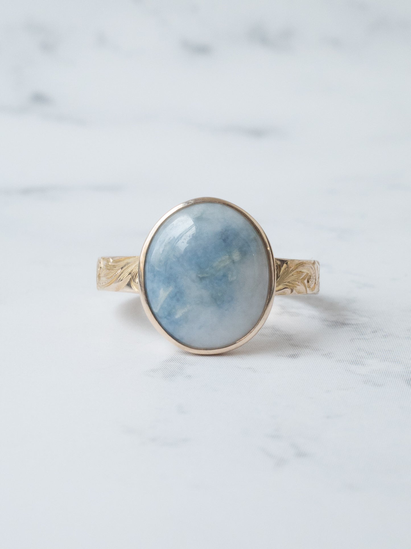 ITOIGAWA Jadeite Hawaiian Ring / Blue-1