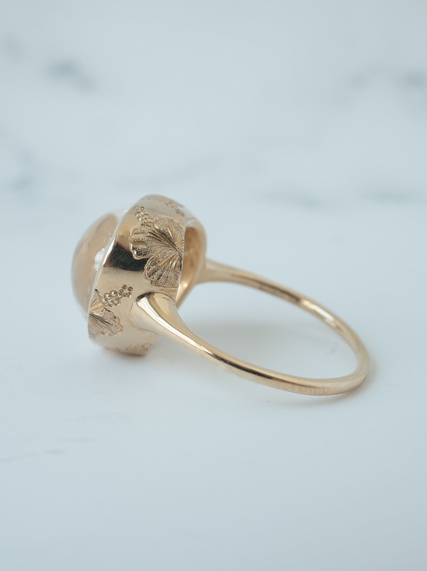 White Garden Quartz Hawaiian Ring - 1