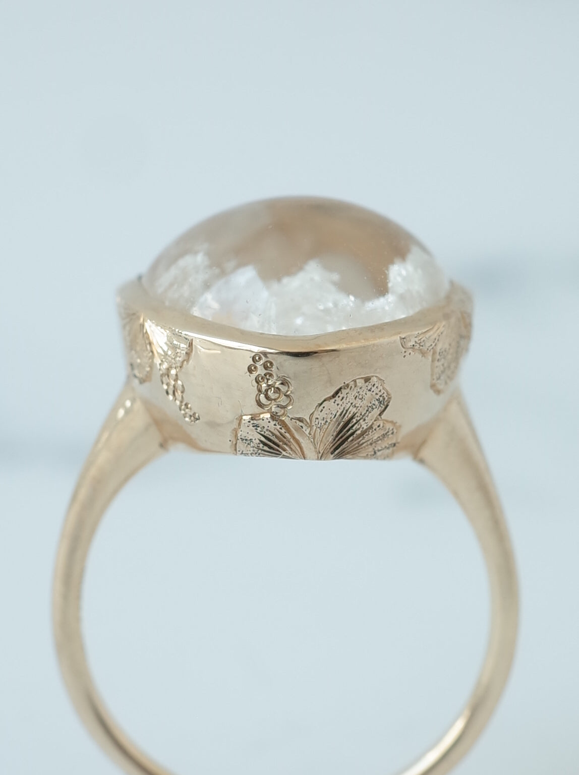 White Garden Quartz Hawaiian Ring - 1