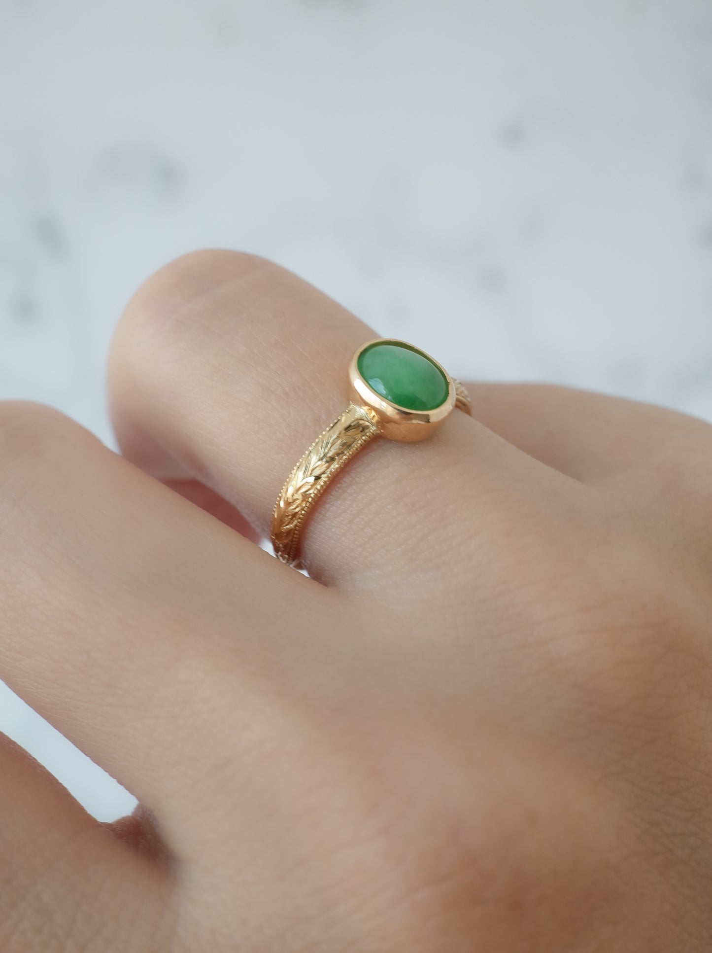 Jadeite Hawaiian Ring - 4