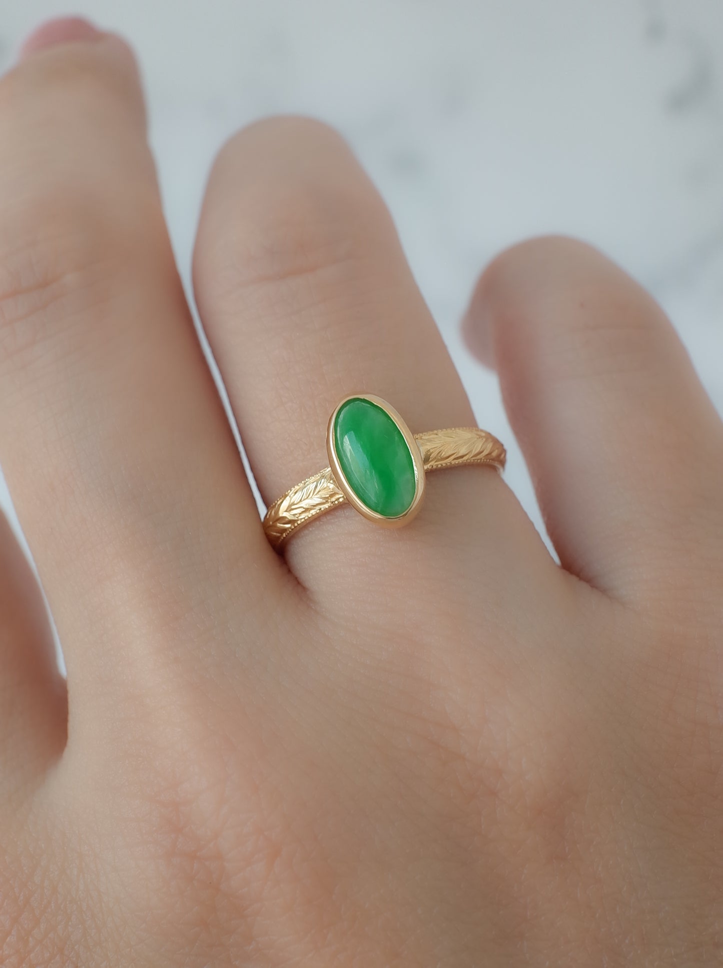 Jadeite Hawaiian Ring - 5