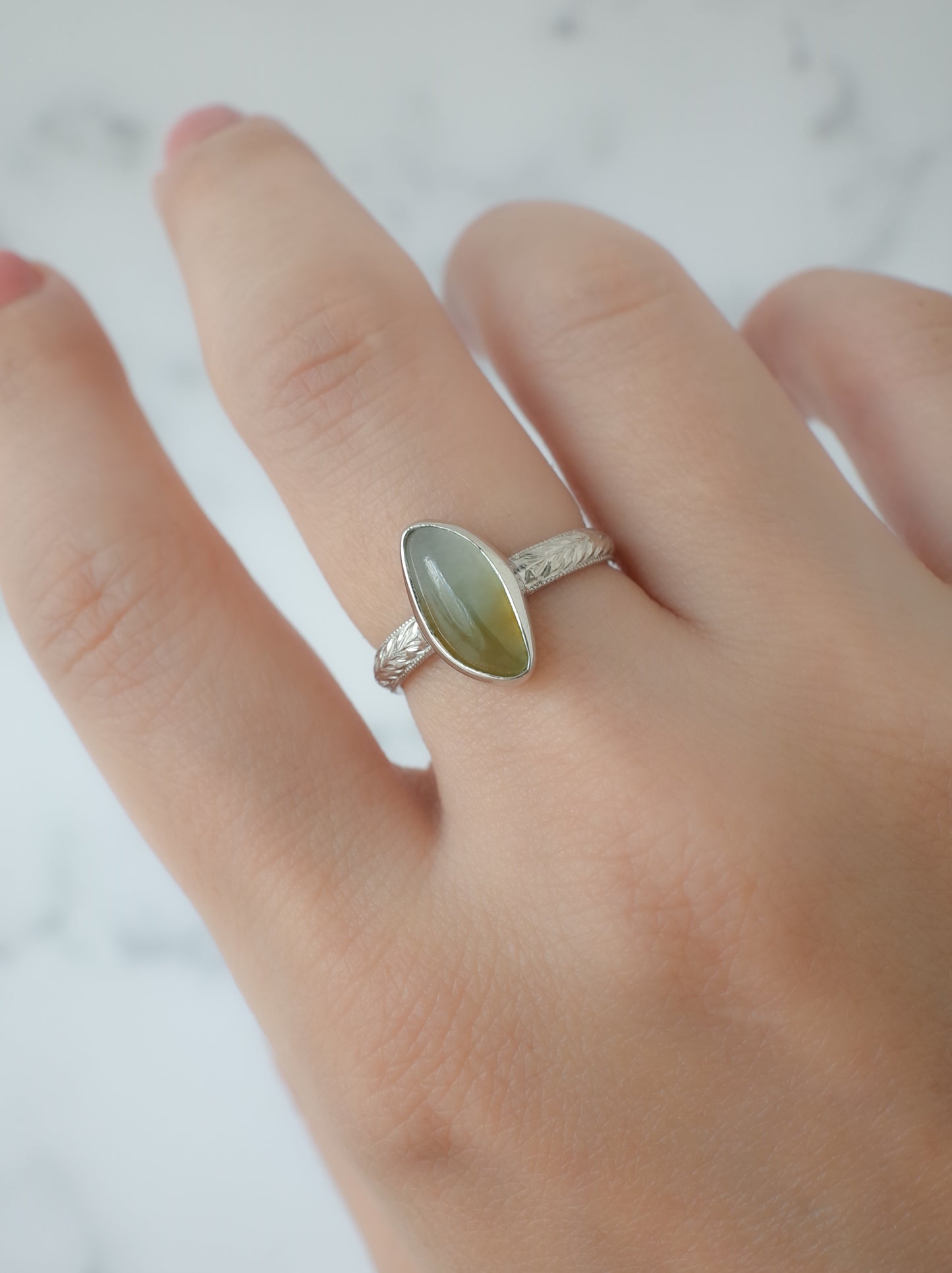 Jadeite Hawaiian Ring - 7