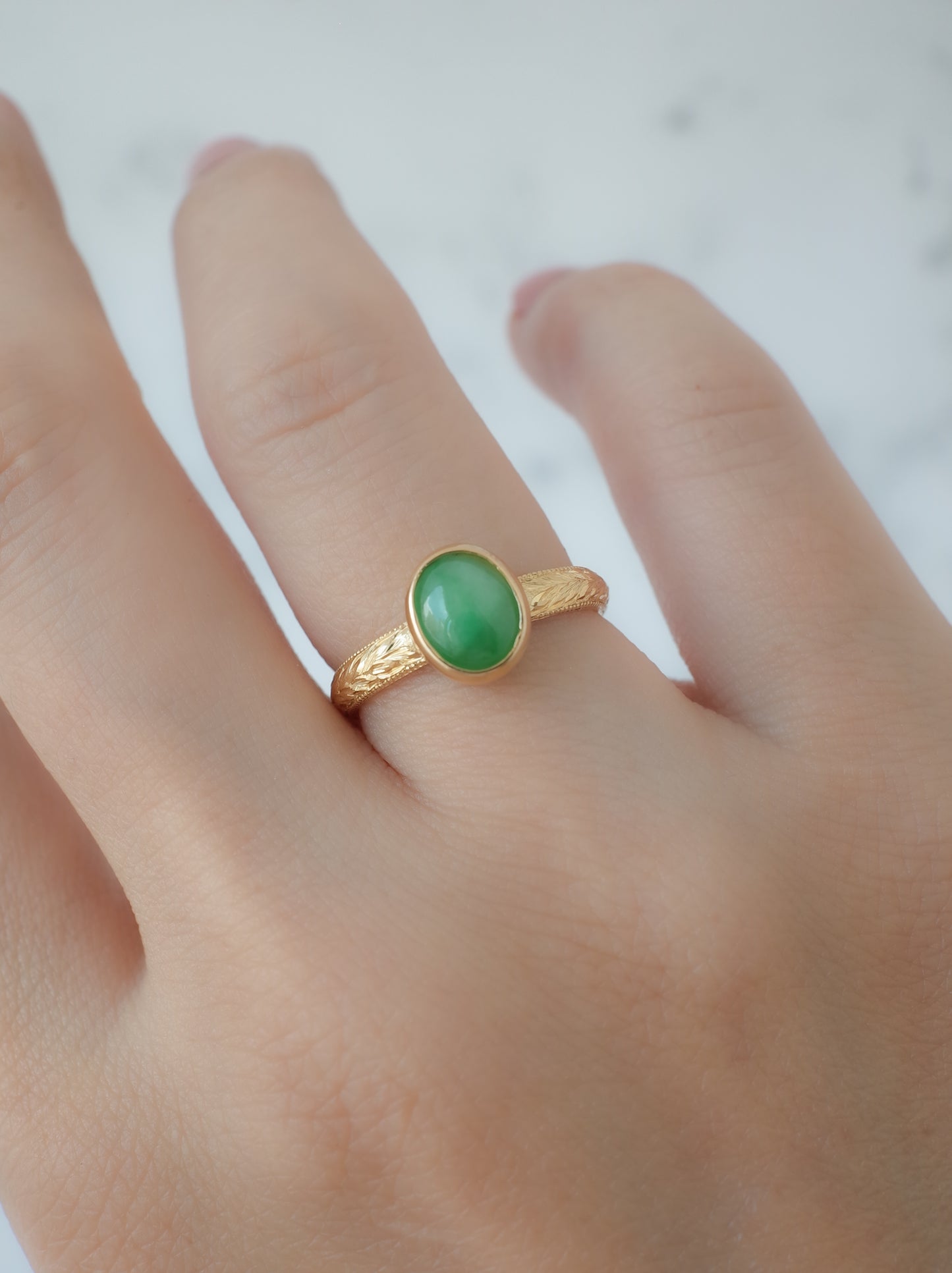 Jadeite Hawaiian Ring - 4