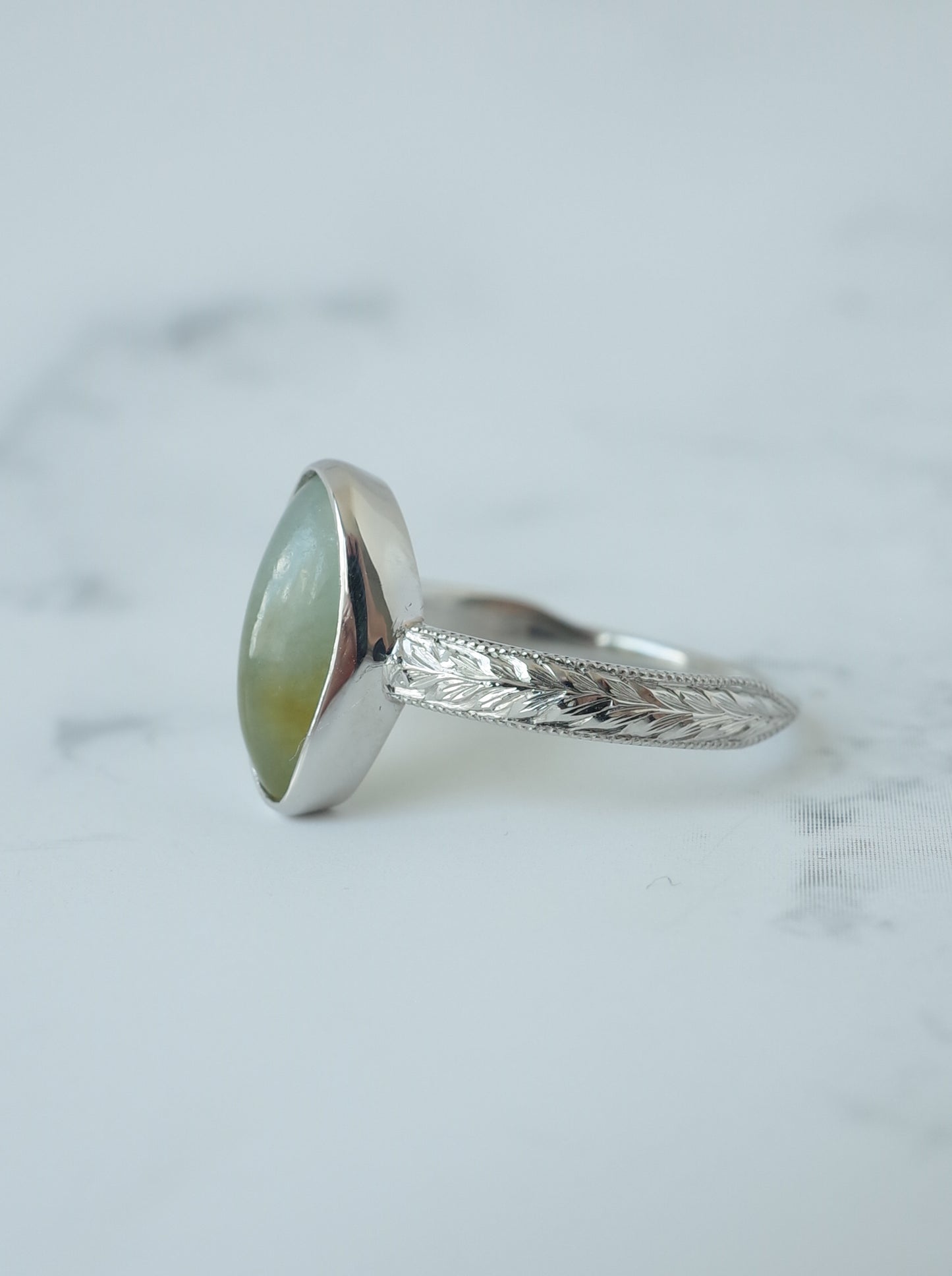 Jadeite Hawaiian Ring - 7