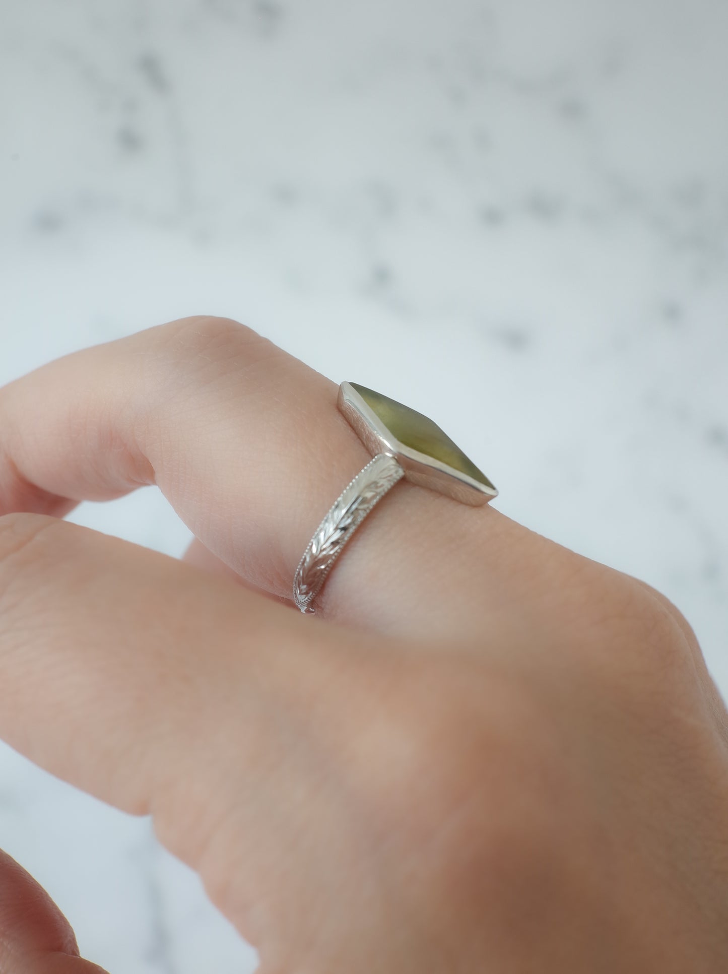 Jadeite Hawaiian Ring - 8