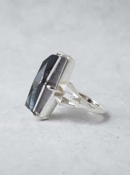 Hematite in Quartz CRYSTALLIZE Ring / cut by CANNA