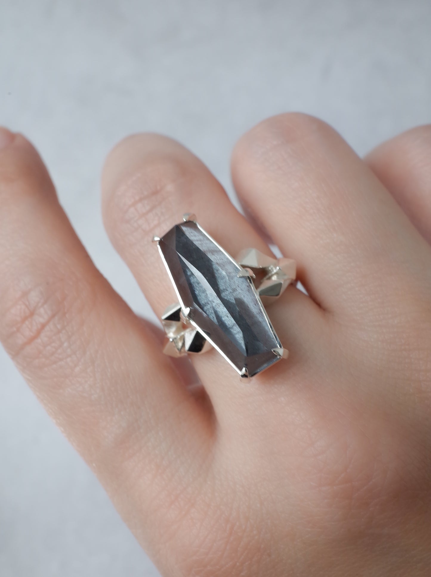 Hematite in Quartz CRYSTALLIZE Ring / cut by CANNA