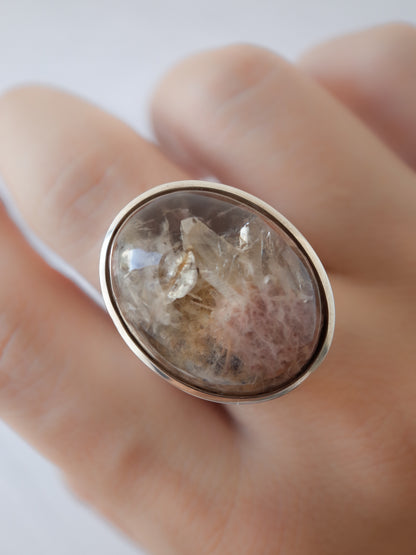 Quartz in Garden Quartz Ring - 3