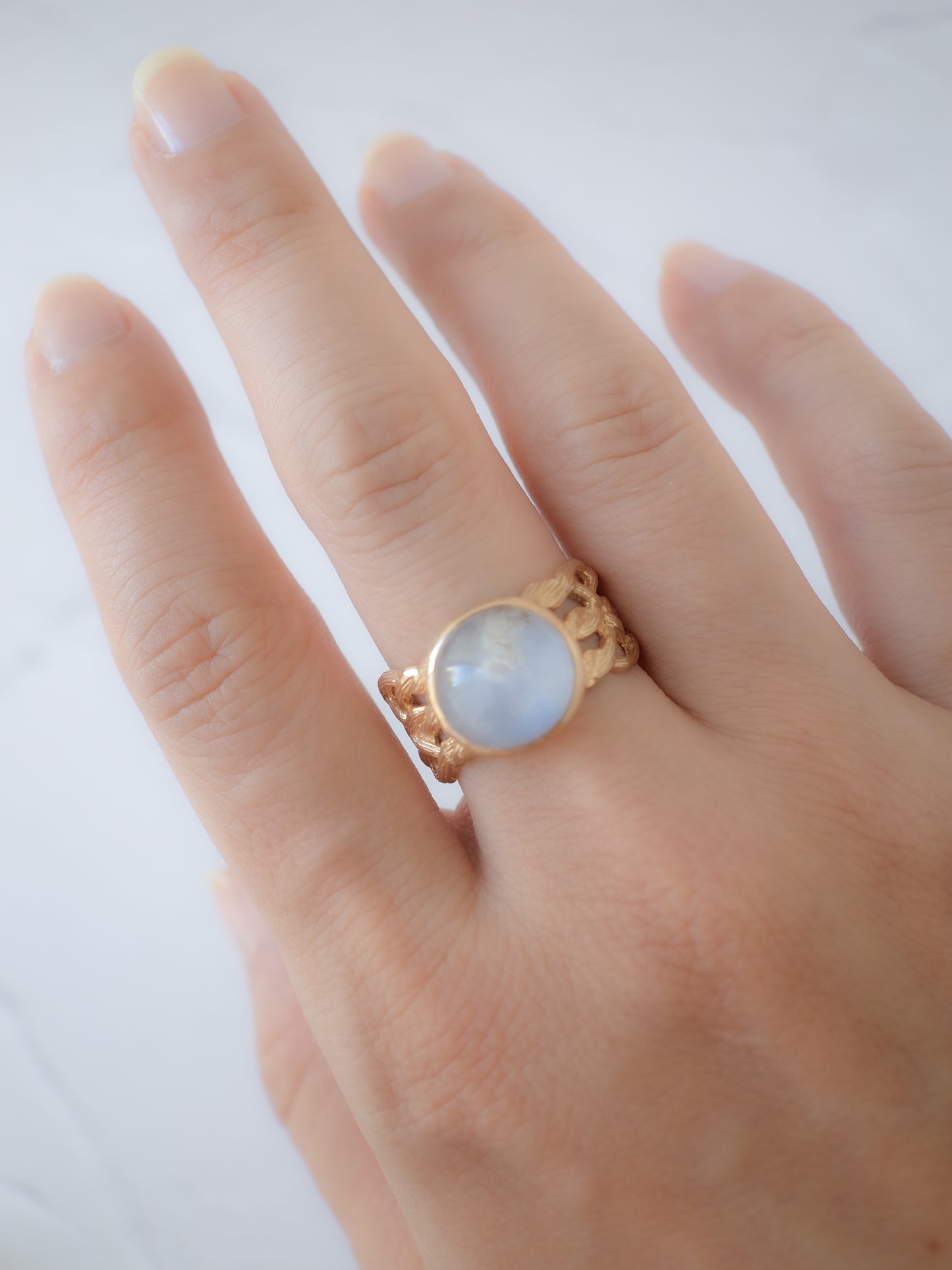 Dumortierite  in Quartz ARAN Ring  - 15