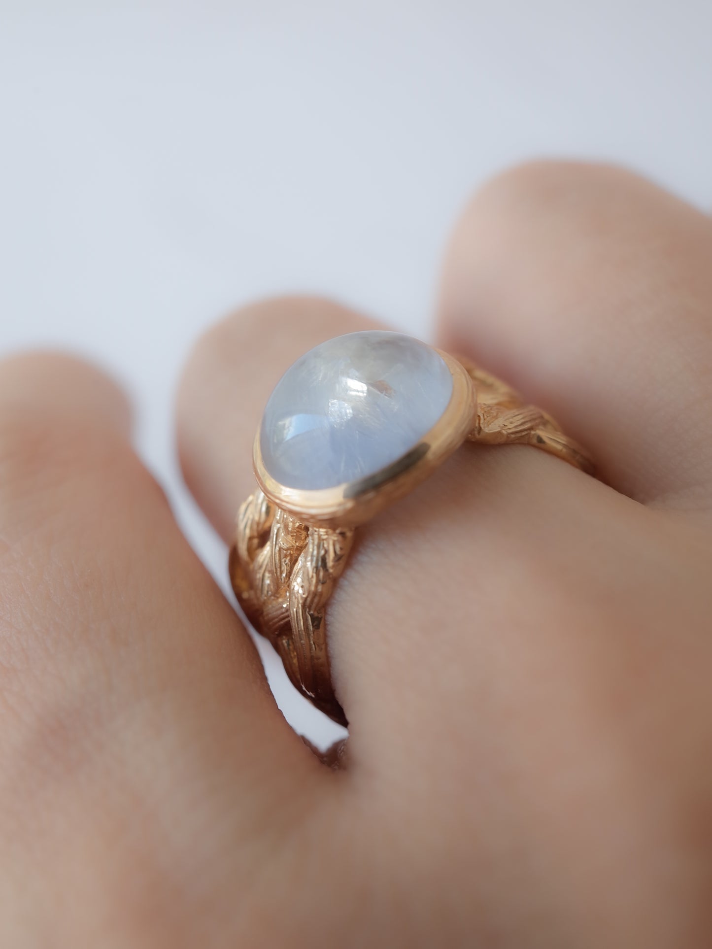 Dumortierite  in Quartz ARAN Ring  - 15