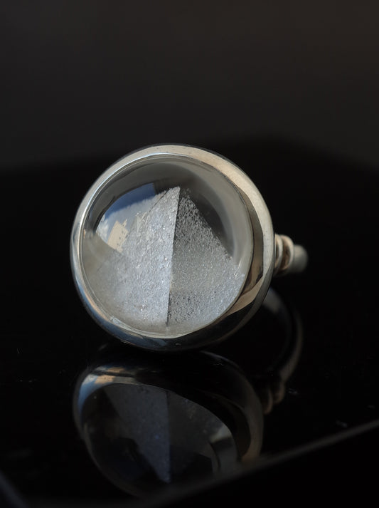 White Phantom Quartz Ring