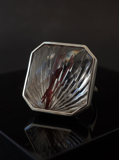 KIRIKO Red Rutilated Quartz Ring
