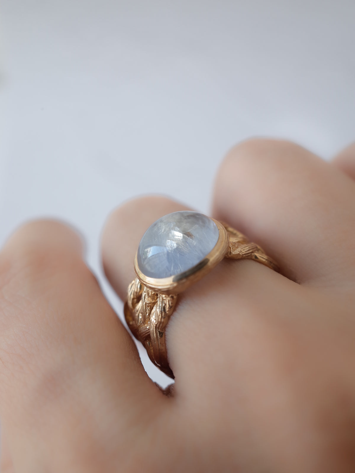 Dumortierite  in Quartz ARAN Ring  - 15
